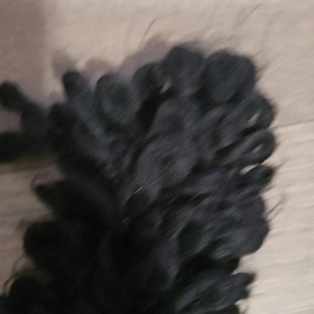 Elegant Black Ruffled Looped Scarf